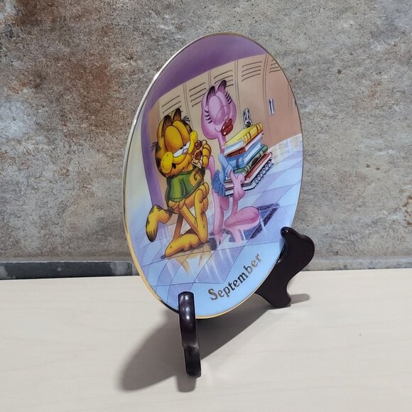 Garfield Calendar September Plate Jim Davis Plate No A 1444 Danbury Mint - Picture 11 of 14